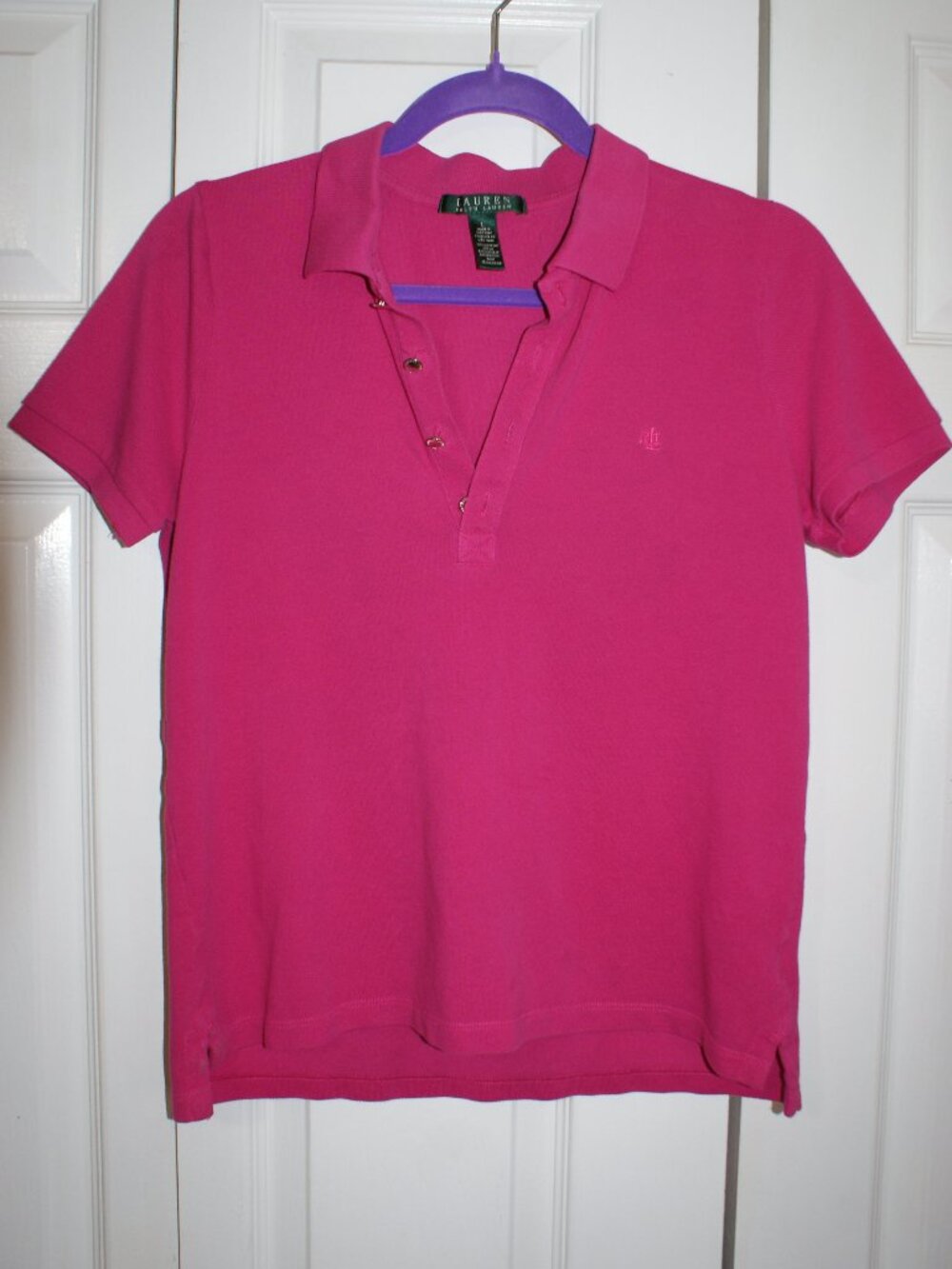 Lauren Ralph Lauren hot pink Polo - Size L EUC